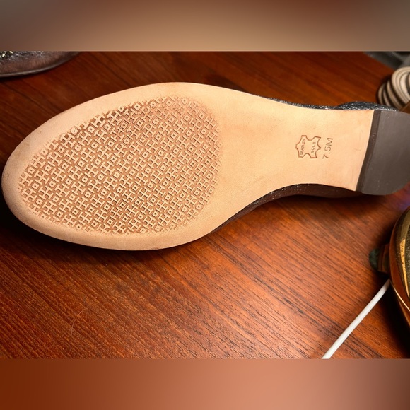 Tory Burch Bonneville Ballet-Vulcano/Grosgrain Ribbon - 7.5 - color Pewter - Picture 10 of 16